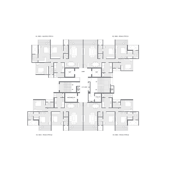 Tower C - Typical Floor Plan